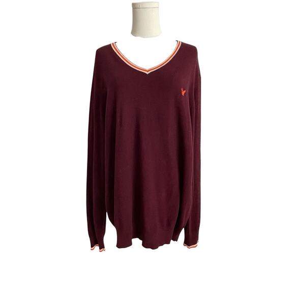 Y2K American Eagle Varsity Sweater Mens XL Oversized Knit Logo Academia Preppy - Picture 2 of 10